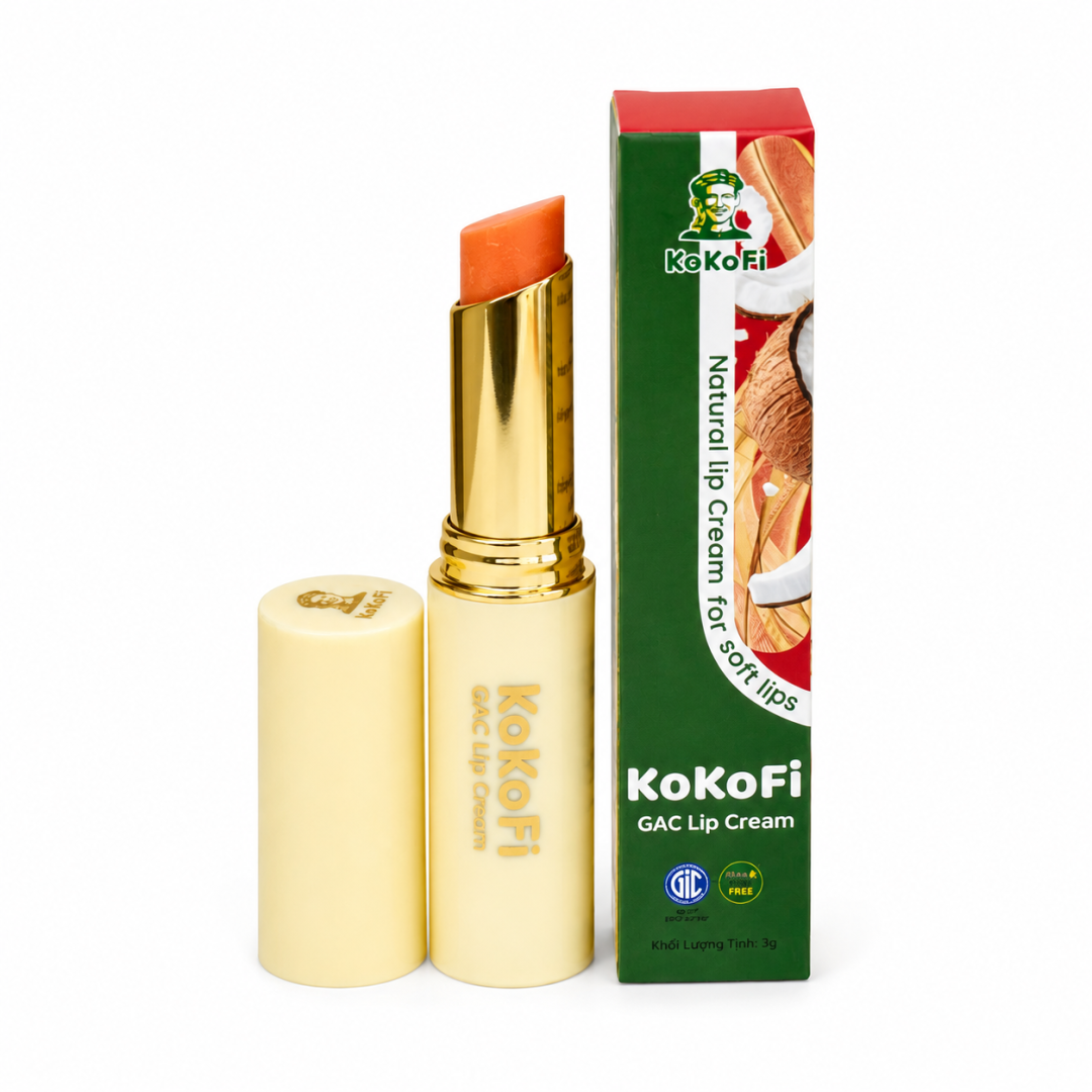 Son Dưỡng Môi Sáp Gấc Dầu Dừa KoKoFi GAC Lip Cream 3gram 